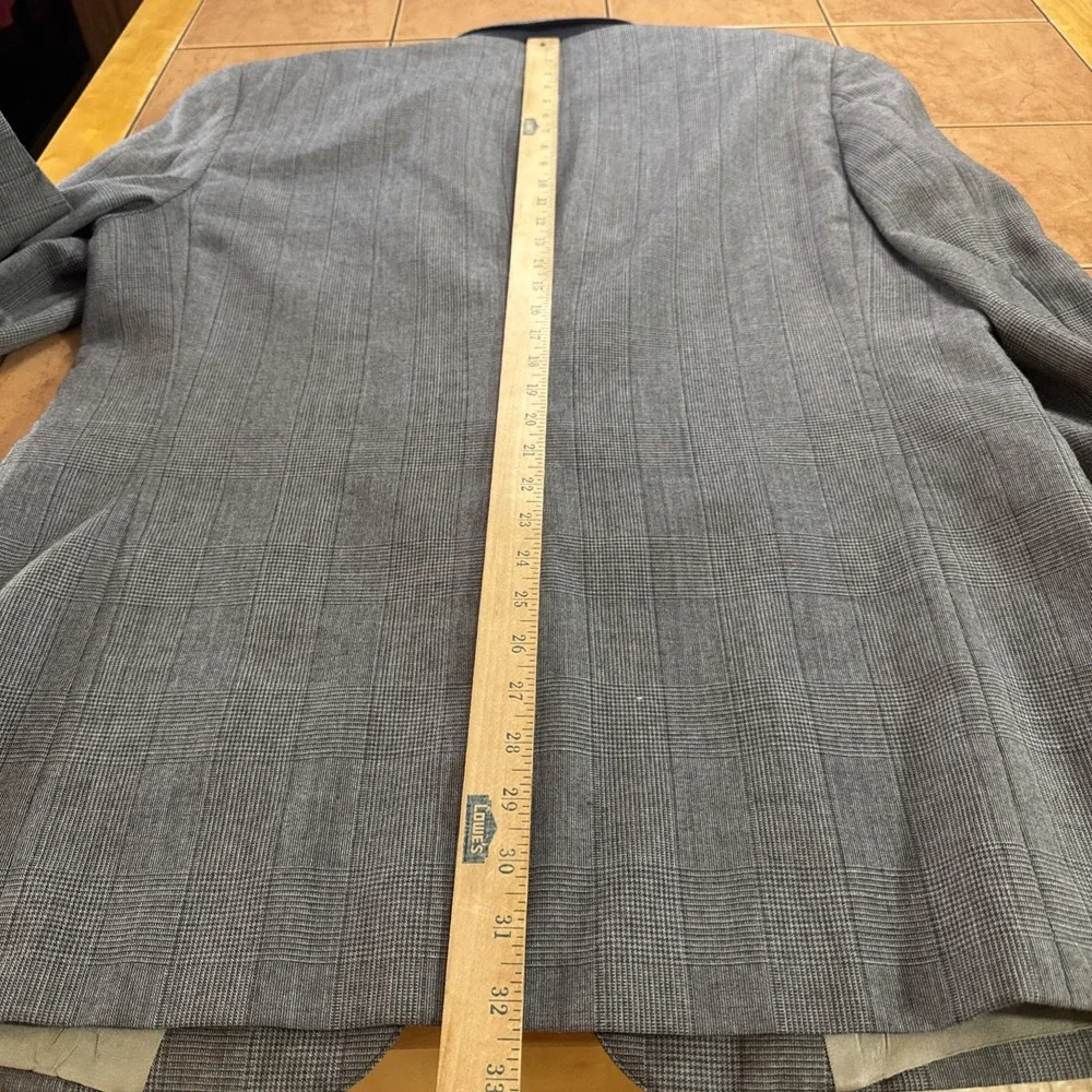 Vintage Lacrosse 2 Piece Suit Mens Sz 42L Pants 36 x 30 Gray Glen Plaid USA Made